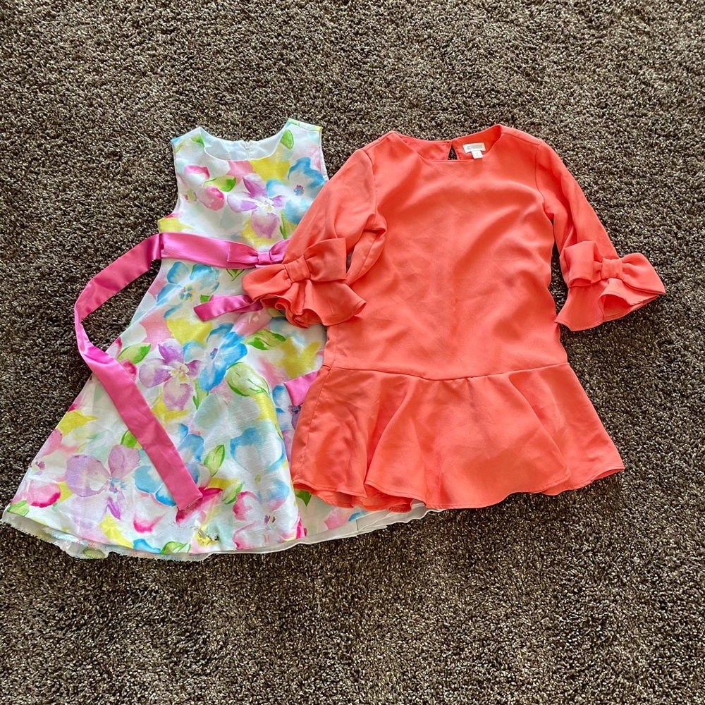 Gymboree Coral Dress for Girls, Floral dress